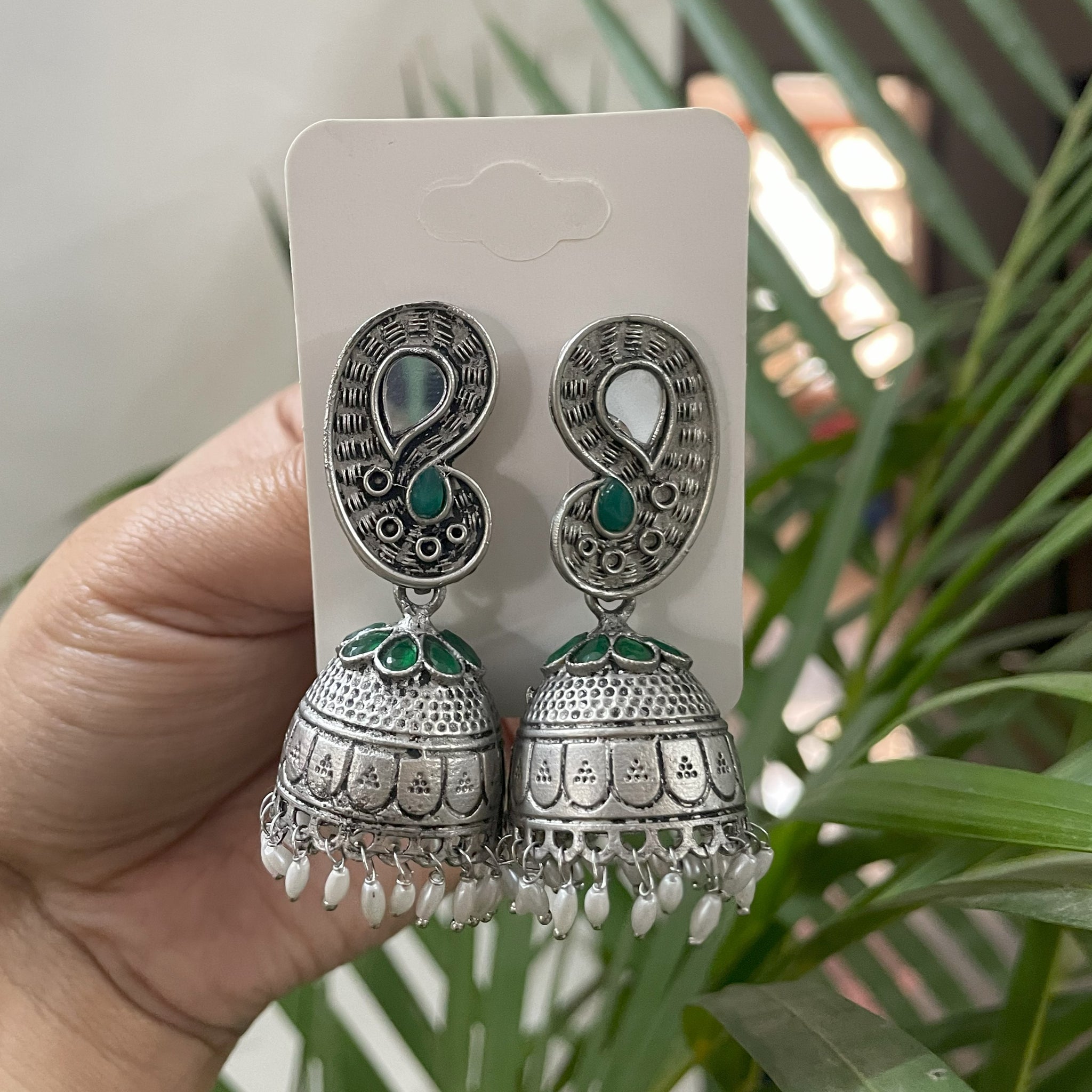 German Silver Jhumka Earring for Women and Girls. | K M HandiCrafts India